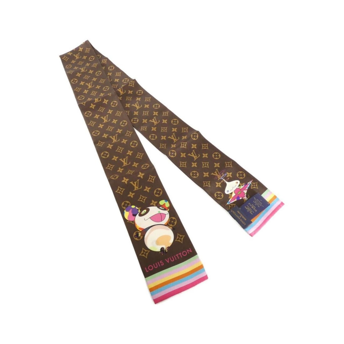 Louis Vuitton Monogram (LV X™) Bandeau Superflat M96083 Scarf/Muffler: --- Catalog ---Category: SizeSize (LxW): 8cm x 1.2m / 3.14'' x 47.24''Category: DesignType: ScarfColor: BrownGender: Women,MenMaterial: Silk Category: GeneralMPN: M96083Brand: Louis Vuitton--- Item