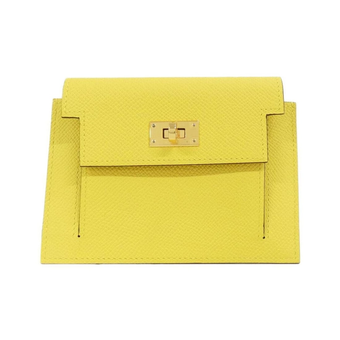 Hermes Kelly Pocket Compact 079001CC Wallet: --- Catalog ---Category: SizeSize (HxWxD): 10cm x 13cm x 2cm / 3.93'' x 5.11'' x 0.78''Category: DesignType: Card walletColor: Jaune, YellowGender: Women,MenMaterial: Epsom leather Category: