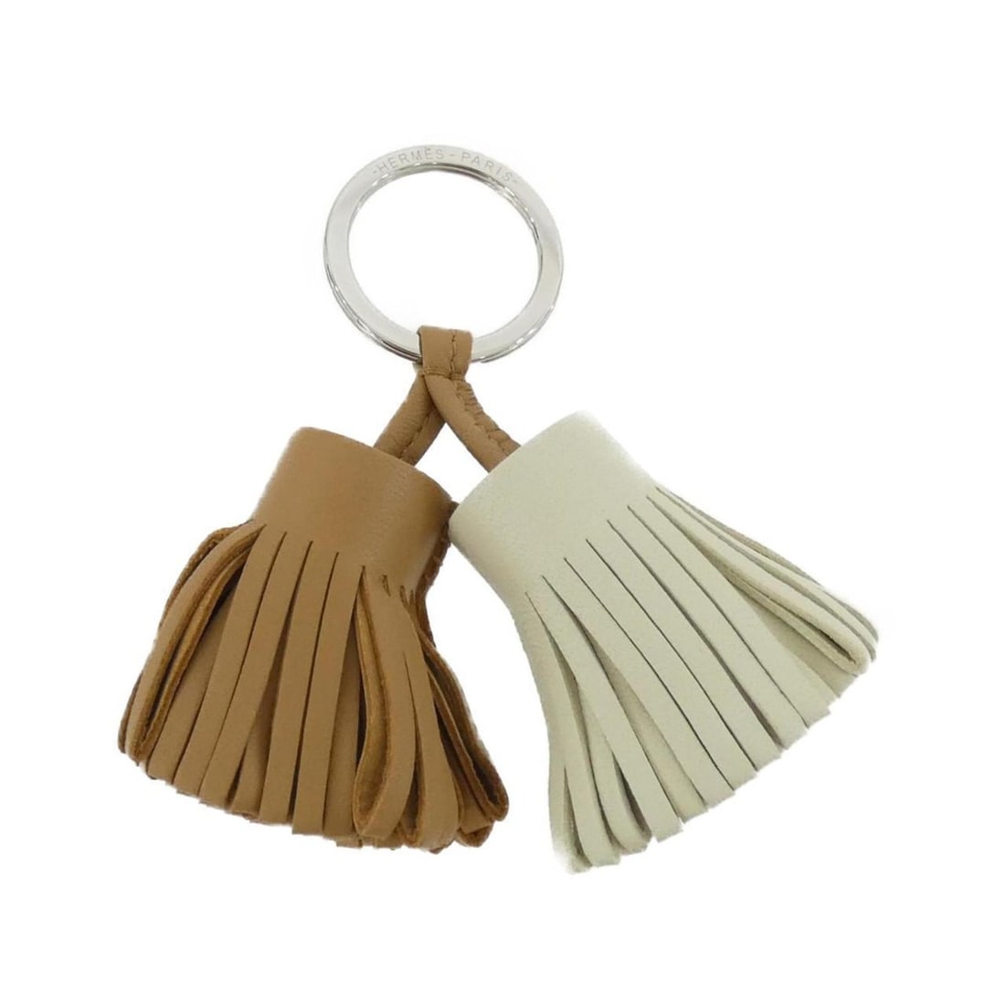 Hermes Carmen Unodos 077895CJ Keyring: --- Catalog ---Category: DesignType: KeyringColor: BrownGender: Women,MenMaterial: Agneau MiloCategory: GeneralMPN: 077895CJBrand: Hermes--- Item List ---Section: ConditionRanking: Rank A Used - A