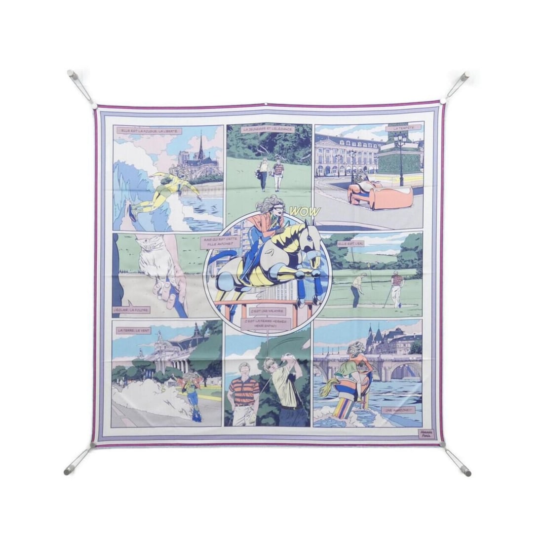 Hermes WOW Carre Double Face 903463S Scarf/Muffler: --- Catalog ---Category: SizeSize (LxW): 90cm x 90cm / 35.43'' x 35.43''Category: DesignType: ScarfColor: WhiteGender: Women,MenMaterial: Silk Category: GeneralMPN: 903463SBrand: Hermes--- Item List