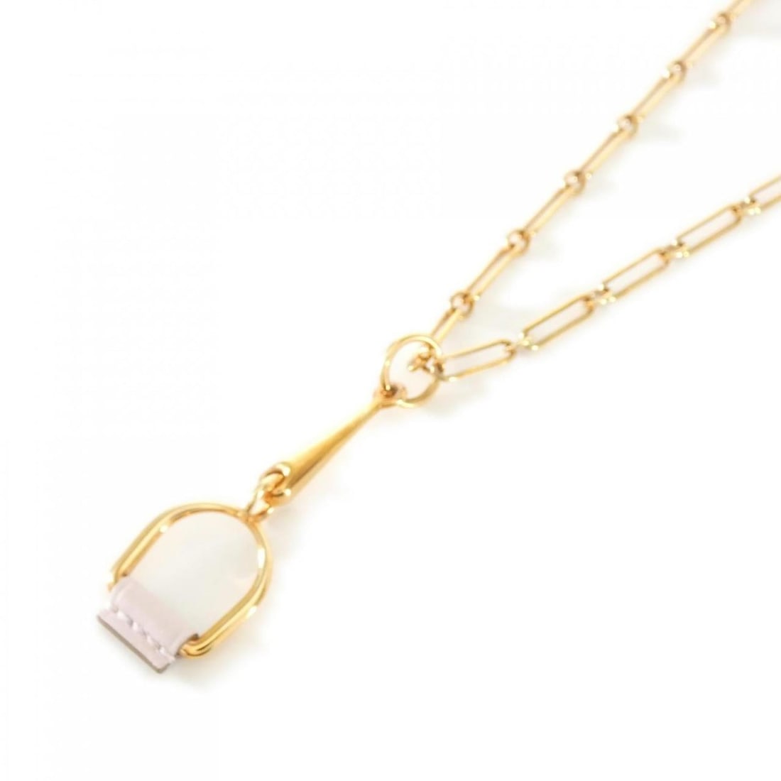 Hermes Heritage Equestre PM 071714FO Necklace: --- Catalog ---Category: SizePendant Size: 60mm x 18mm / 2.36'' x 0.7''Neck Circumference: 48 cm / 18.89''Category: DesignColor: Rose goldGender: Women,MenMaterial: Swift leatherNecklace Type: Necklac