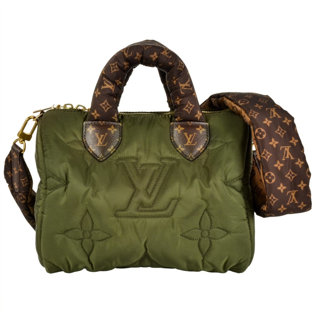 Louis Vuitton LV Pillow Speedy Bandoulière 25 Handbag Nylon M59009 Khaki (1 of 14)