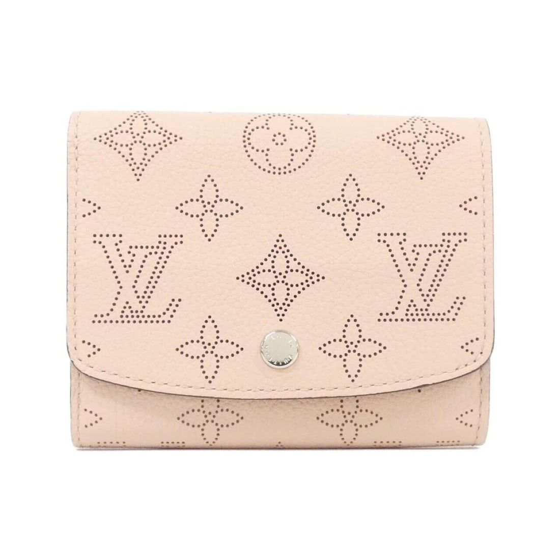 Louis Vuitton Mahina Portefeuille Iris Compact M62541 Wallet: --- Catalog ---Category: SizeSize (HxWxD): 9cm x 12cm x 3cm / 3.54'' x 4.72'' x 1.18''Category: DesignType: Wallet (bi-fold)Color: MagnoliaGender: WomenMaterial: Leather Leather/Fur Type: Calf