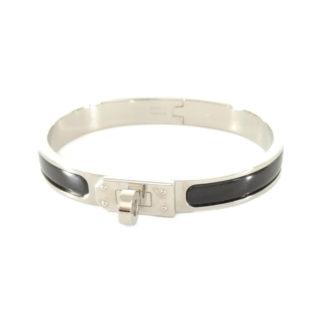Hermes Mini Click Kelly PM 200004FP Bracelet: --- Catalog ---Category: SizeLength: 16cm / 6.29''Category: DesignType: Charm braceletColor: Black, SilverGender: WomenMaterial: PalladiumCategory: GeneralMPN: 200004FPBrand: Hermes--- Item List
