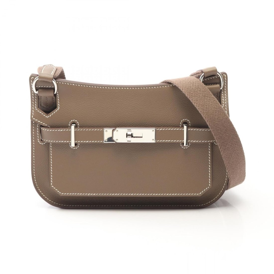 Hermes Jypsiere Mini Shoulder Bag/Handbag, Leather, Evercolor, Women's, Gray: --- Catalog ---Category: SizeSize (HxWxD): 15cm x 21cm x 5cm / 5.9'' x 8.26'' x 1.96''Strap Length: 63cm - 106cm / 24.8'' - 41.73''Category: DesignType: Handbag, Shoulder bagColor: Etoupe gray, GrayGe