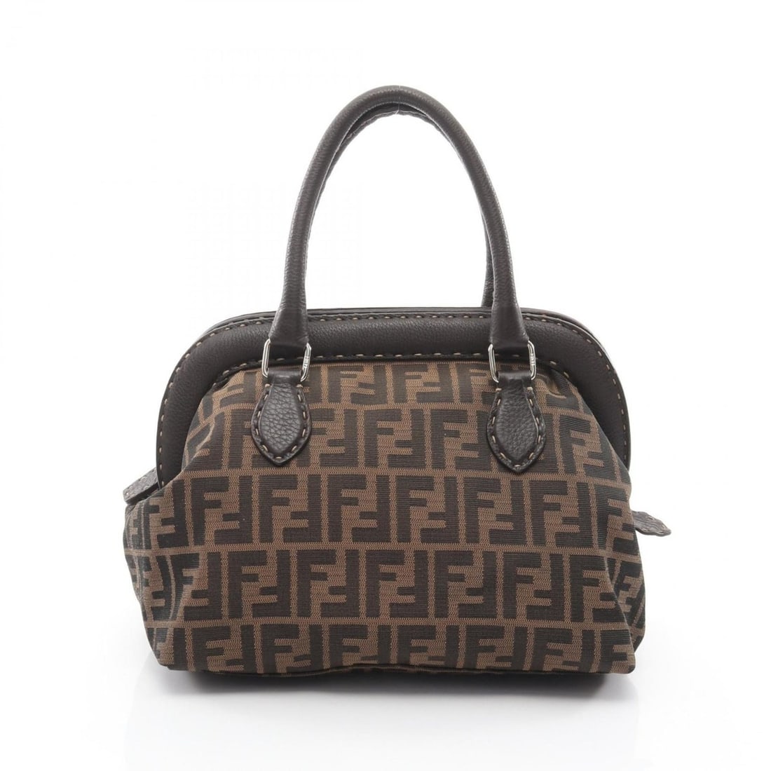 Fendi Zucca Handbag, Canvas and Leather, Women's, Brown: --- Catalog ---Category: SizeSize (HxWxD): 23cm x 27cm x 14cm / 9.05'' x 10.62'' x 5.51''Handle Length: 42cm / 16.53''Category: DesignType: HandbagColor: BrownGender: WomenMaterial: Canvas , Leather C