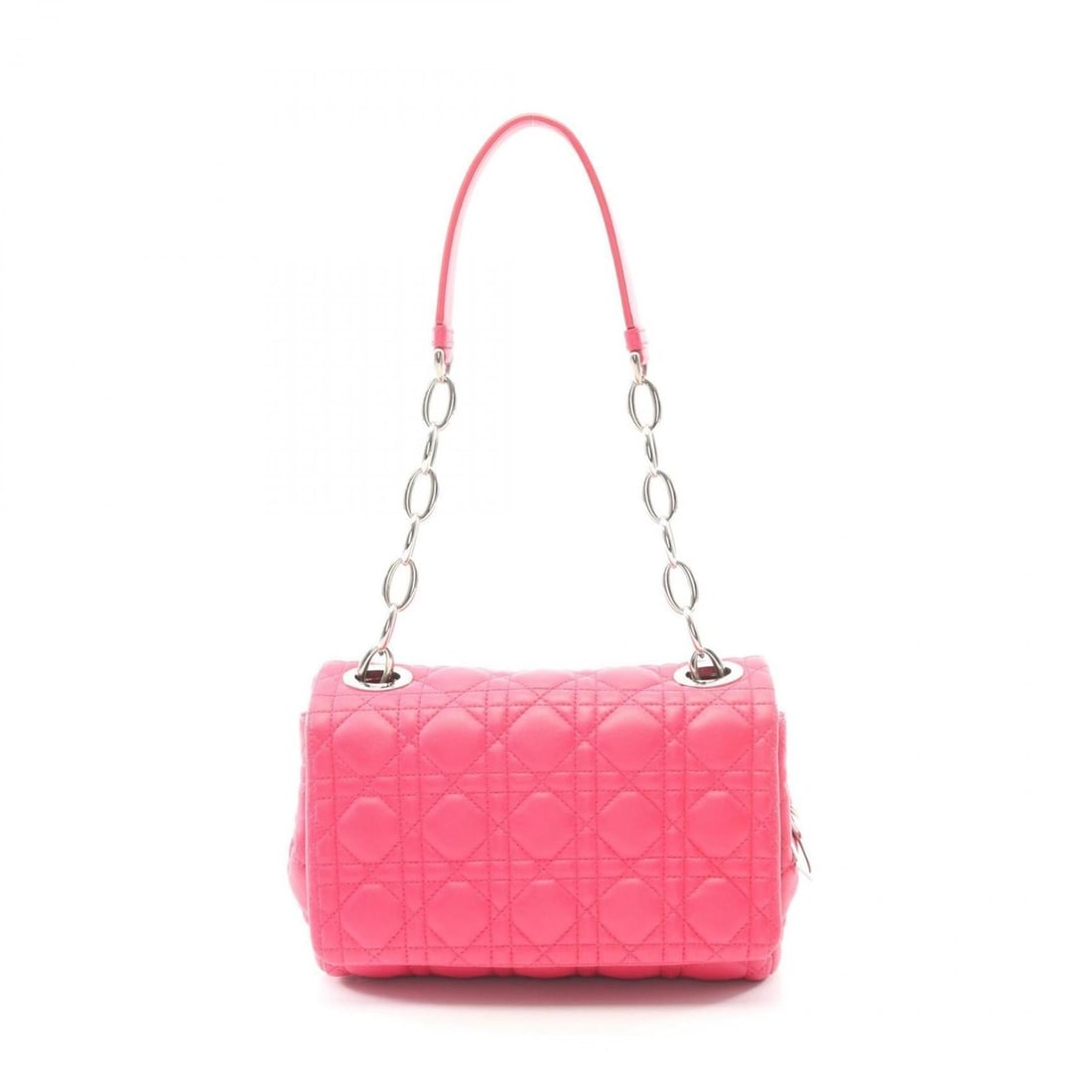 Christian Dior Dior Cannage Shoulder Bag/Handbag, Leather, Women's, Pink: --- Catalog ---Category: SizeSize (HxWxD): 16cm x 23cm x 8cm / 6.29'' x 9.05'' x 3.14''Strap Length: 60cm / 23.62''Category: DesignType: Handbag, Shoulder bagColor: PinkGender: WomenMaterial: Leather