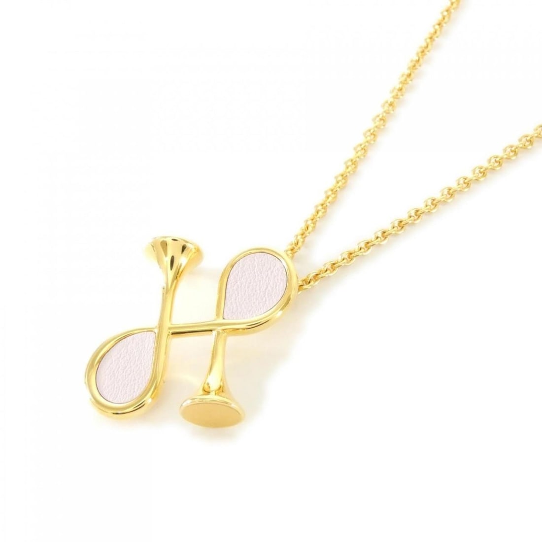 Hermes Col H 500080FC Necklace: --- Catalog ---Category: SizePendant Size: 34mm x 30mm / 1.33'' x 1.18''Neck Circumference: 39.5 cm / 15.55''Category: DesignColor: Gold, PinkGender: WomenMaterial: Swift leatherNecklace Type: