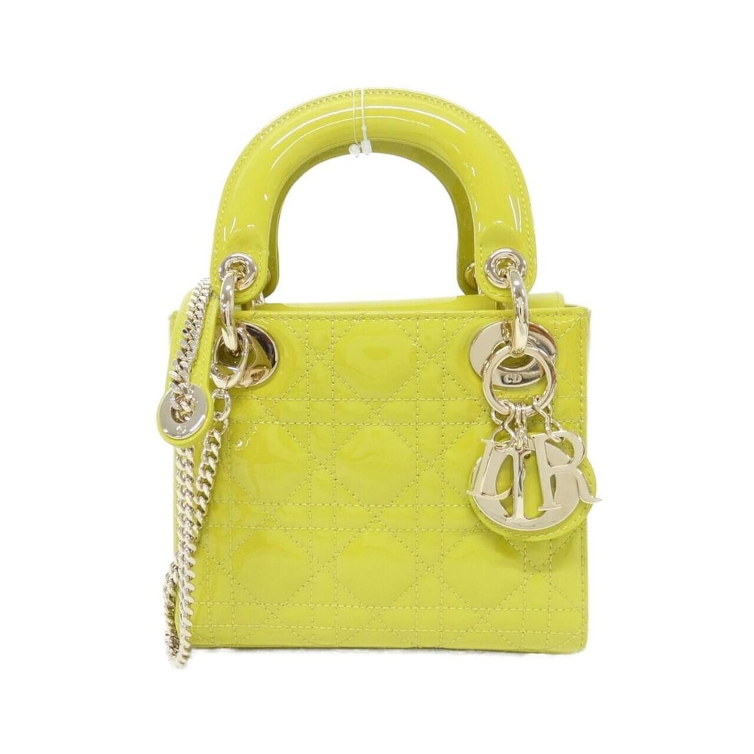 Christian Dior Lady Mini M0505OWCB Handbag: --- Catalog ---Category: SizeSize (HxWxD): 14cm x 17cm x 7cm / 5.51'' x 6.69'' x 2.75''Category: DesignType: HandbagColor: Lime yellowGender: WomenHardware Color: GoldCategory: GeneralMPN: