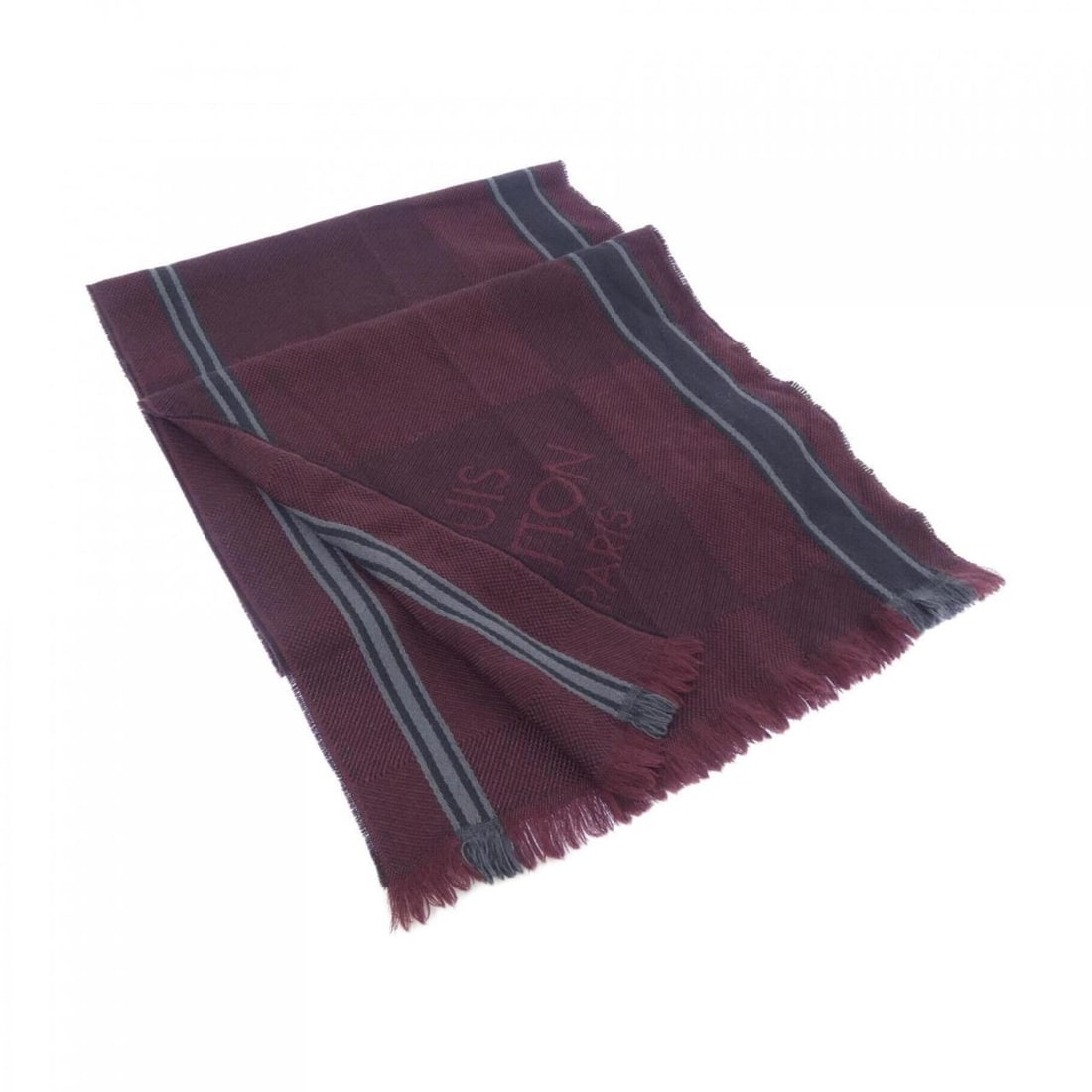 Louis Vuitton M74950 Scarf: --- Catalog ---Category: SizeSize (LxW): 1.78m x 35cm / 70.07'' x 13.77''Category: DesignType: StoleColor: Black, Gray, Red colorGender: MenCategory: GeneralMPN: M74950Brand: Louis Vuitton--- Item Lis
