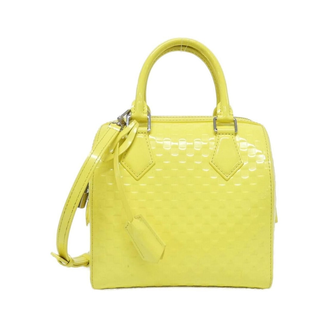 Louis Vuitton Damier Facet Speedy Cube PM M48902 Boston Bag: --- Catalog ---Category: SizeSize (HxWxD): 20cm x 22cm x 15cm / 7.87'' x 8.66'' x 5.9''Category: DesignType: Boston bagColor: Jaune, YellowGender: WomenMaterial: Leather Leather/Fur Type: