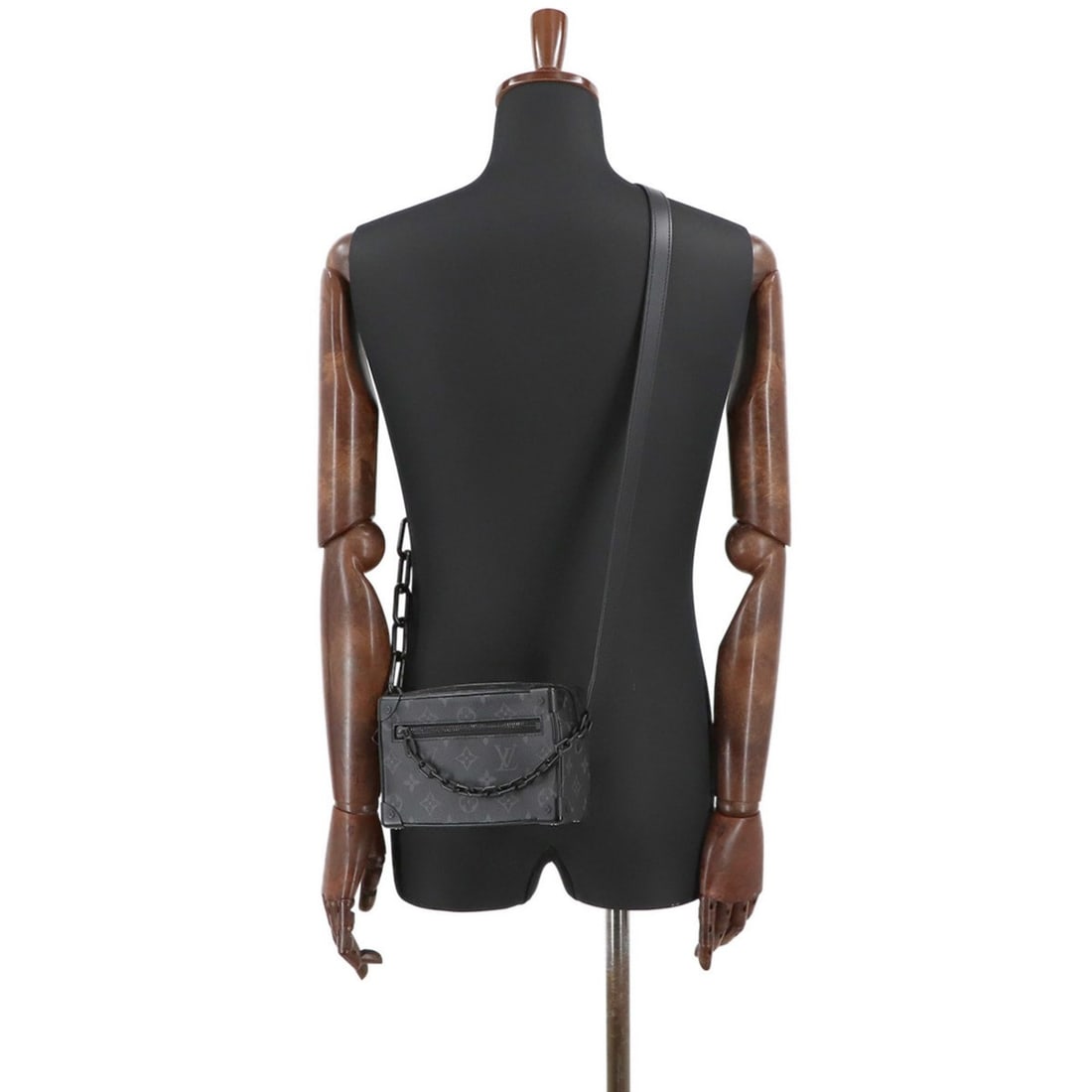 Louis Vuitton Monogram Eclipse Mini Soft Trunk Shoulder Handbag M44735 RFID - 10