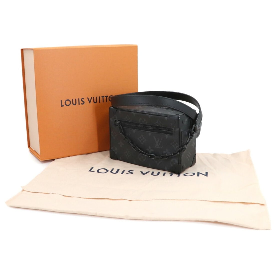 Louis Vuitton Monogram Eclipse Mini Soft Trunk Shoulder Handbag M44735 RFID - 2