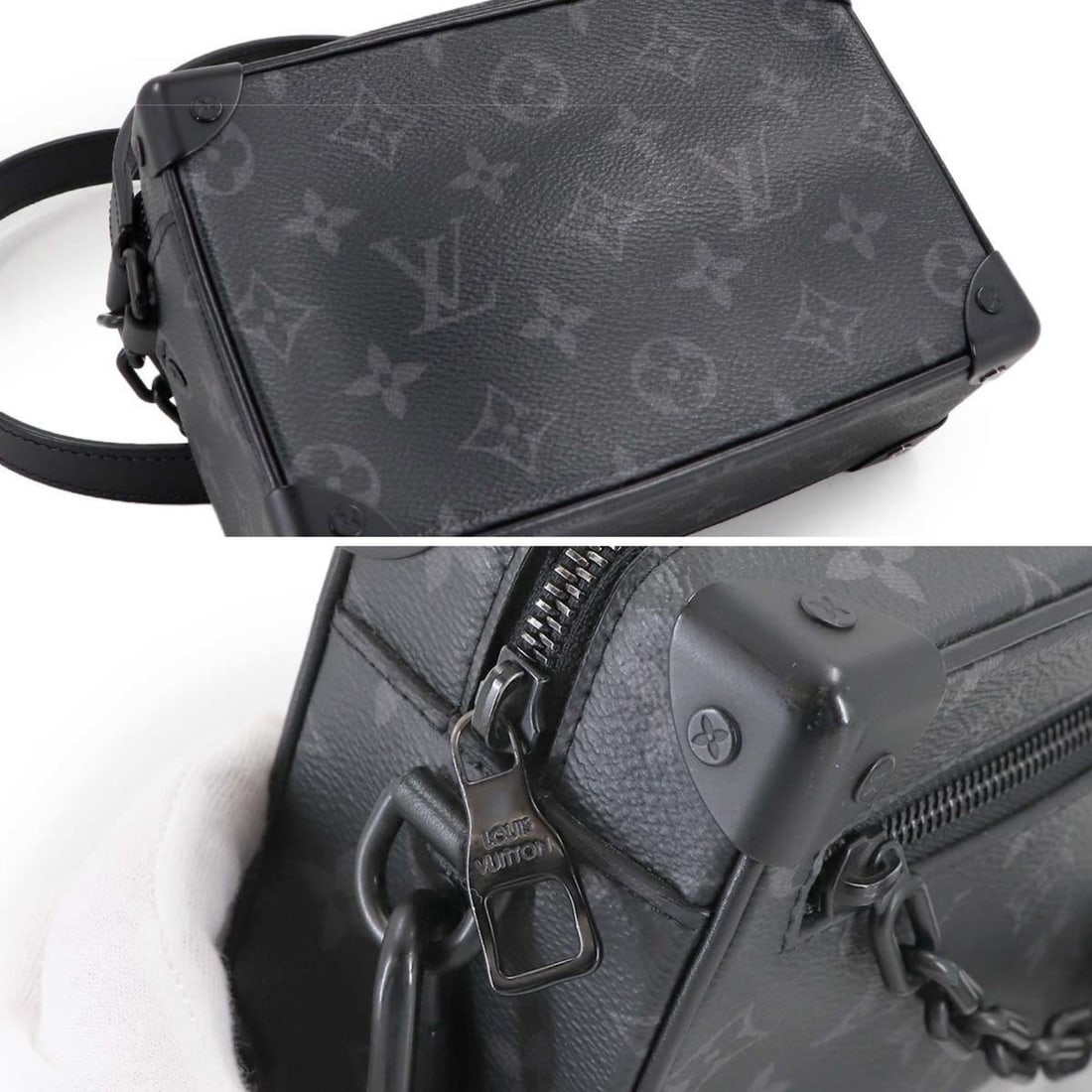 Louis Vuitton Monogram Eclipse Mini Soft Trunk Shoulder Handbag M44735 RFID - 9