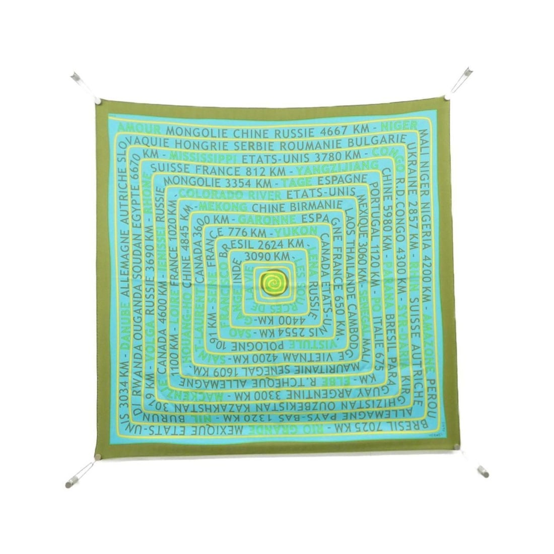 Hermes LES SOURCES DE LA VIE Carre Scarf Muffler: --- Catalog ---Category: SizeSize (LxW): 90cm x 90cm / 35.43'' x 35.43''Category: DesignType: ScarfColor: BlueGender: Women,MenMaterial: Silk Category: GeneralBrand: Hermes--- Item List ---Section: