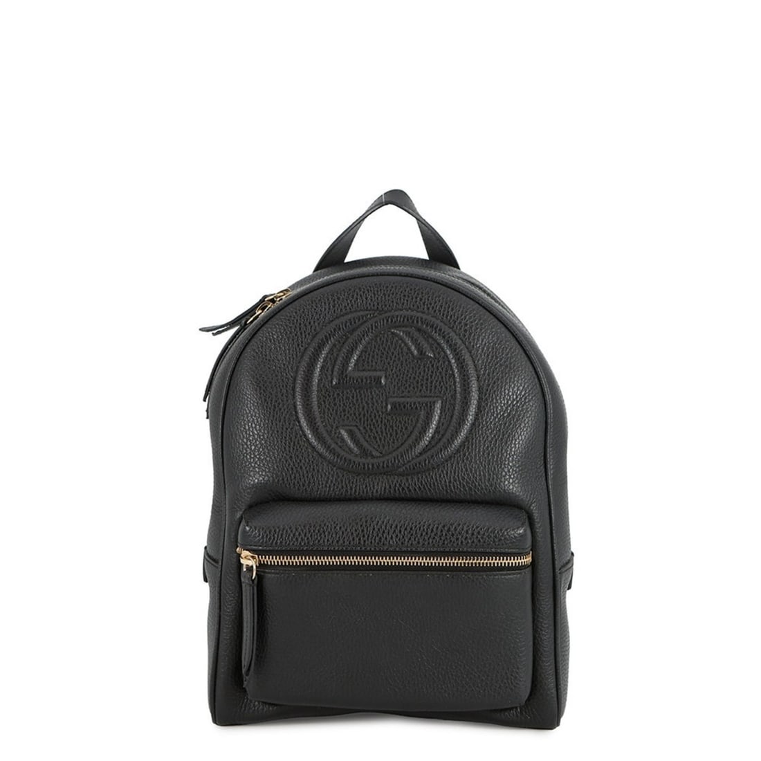 Gucci Soho Interlocking G Leather Backpack 536192; GUCCI Chain Shoulder Handbag, Black; Handbag for: --- Catalog ---Category: SizeSize (HxWxD): 30cm x 22.5cm x 9cm / 11.81'' x 8.85'' x 3.54''Category: DesignType: HandbagColor: Black, Champagne goldGender: WomenMaterial: Leather Category: GeneralMPN: