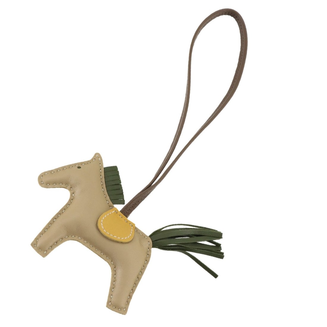 Hermes Rodeo PM Accessory Bag Charm Agneau Milo Trench Canopy Curry A Stamp (1 of 18)