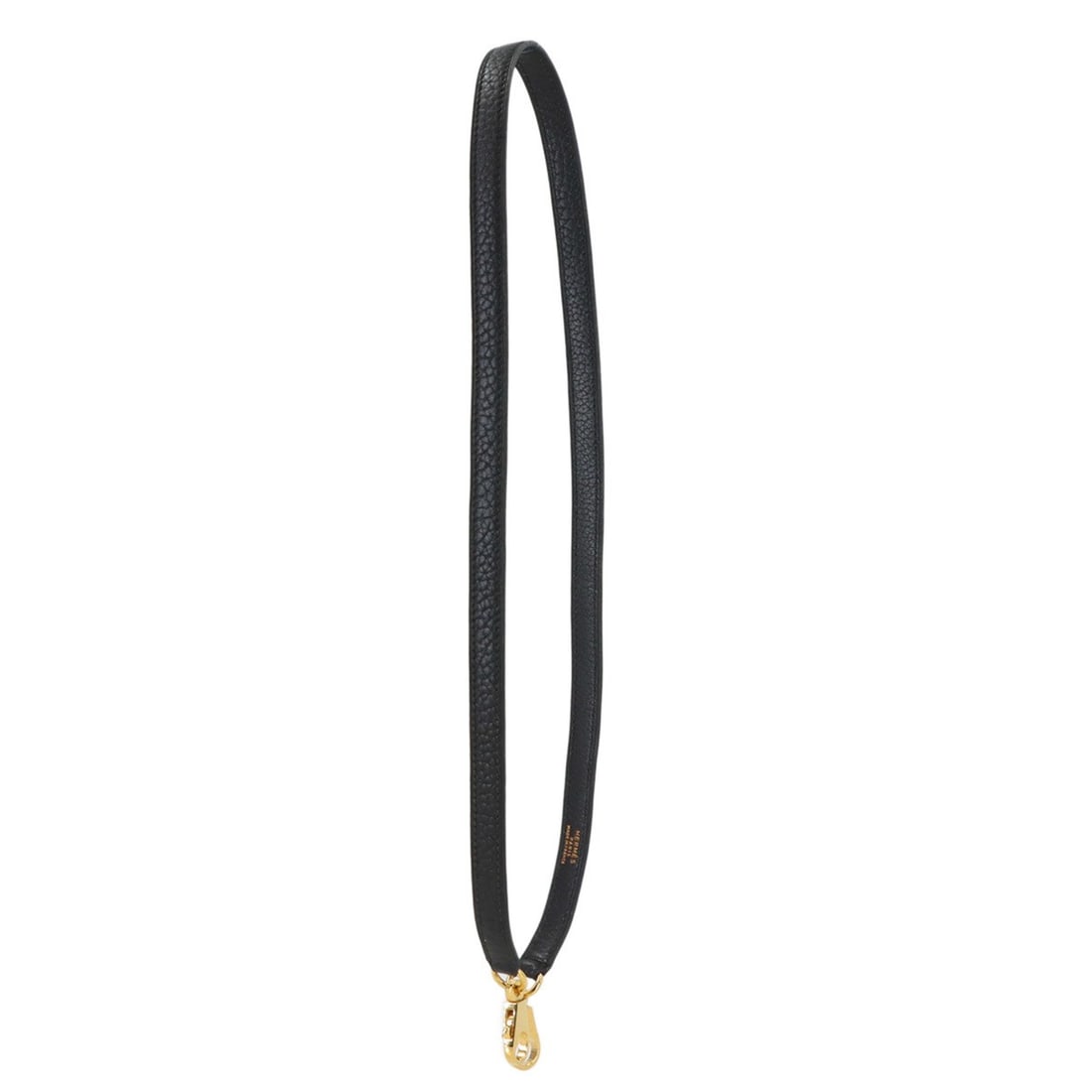 Hermes Kelly Bolide Shoulder Strap, Fjords pattern, Black with Gold Hardware.: --- Catalog ---Category: SizeWeight: 50g / 1.76oz.Handle/Strap Length: 90cm / 35.43''Category: DesignType: StrapColor: BlackGender: WomenMaterial: Fjord leatherCategory: GeneralBrand: Hermes--- Item L