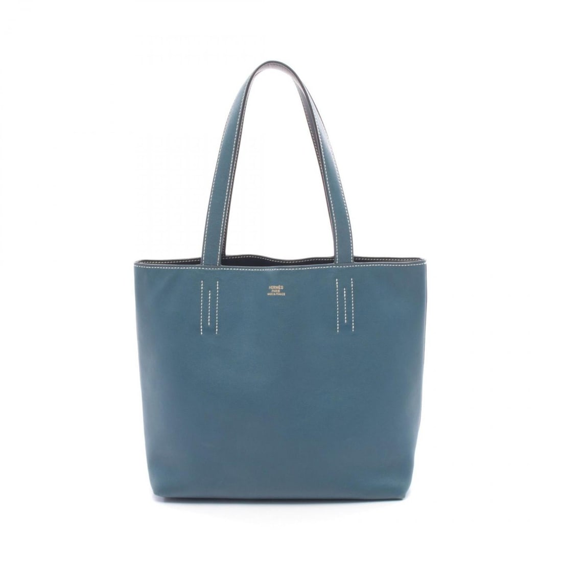 Hermes Double Sens 28 Tote Bag Handbag Leather Sikkim Women's Blue/Navy: --- Catalog ---Category: SizeSize (HxWxD): 25cm x 28cm x 10cm / 9.84'' x 11.02'' x 3.93''Category: DesignType: Handbag, Tote bagColor: Blue, NavyGender: WomenMaterial: Leather Category: GeneralBrand:
