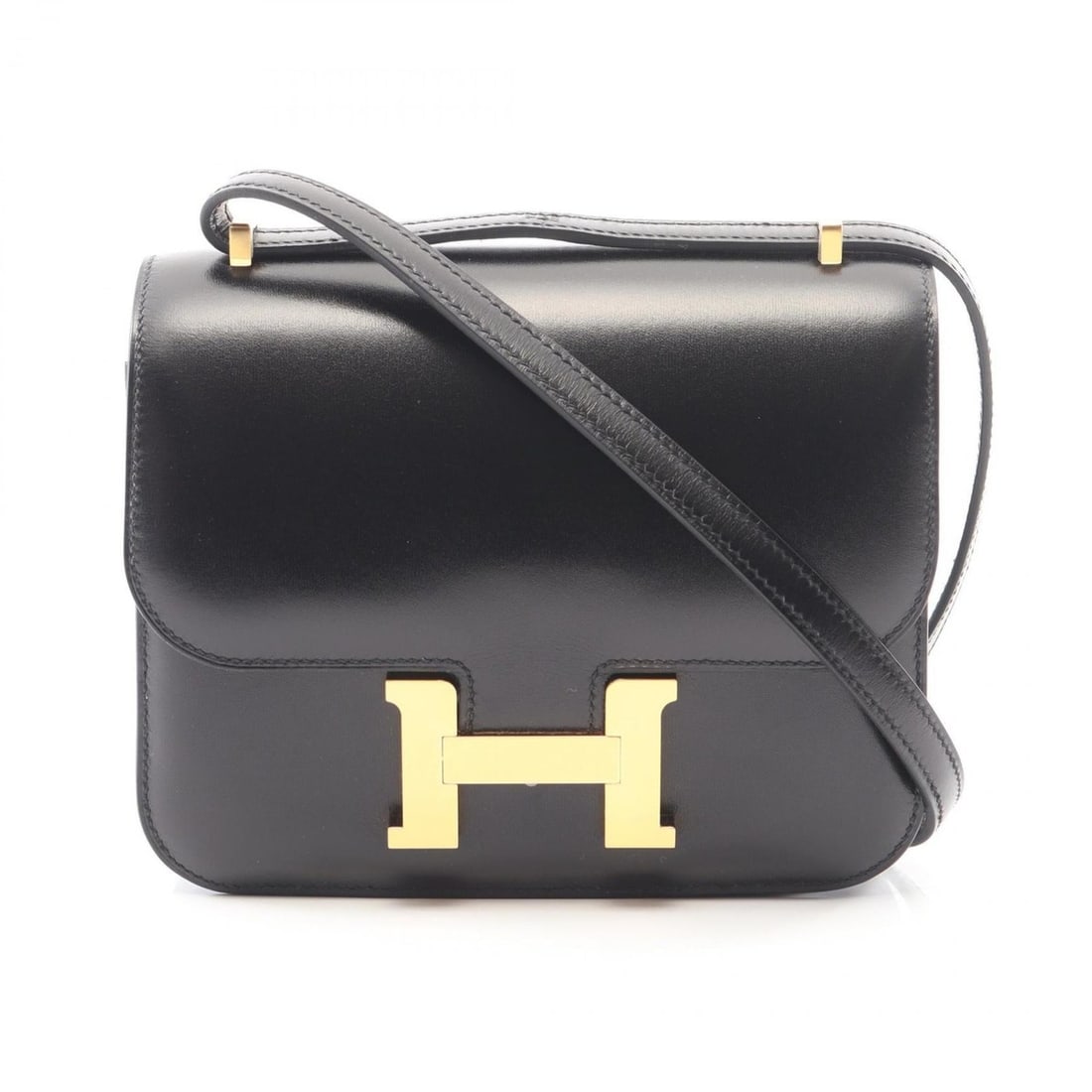 Hermes Constance 3 Mini Shoulder Bag/Handbag, Calfskin (Cowhide), Box Calf Leather, Women's, Black (1 of 13)