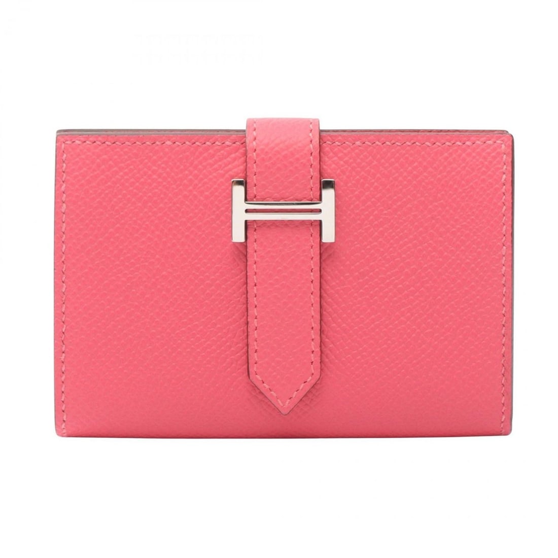 Hermes Bearn Mini Business Card Holder/Card Case, Leather, Veau Epsom, Pink, Women's Accessory (1 of 16)