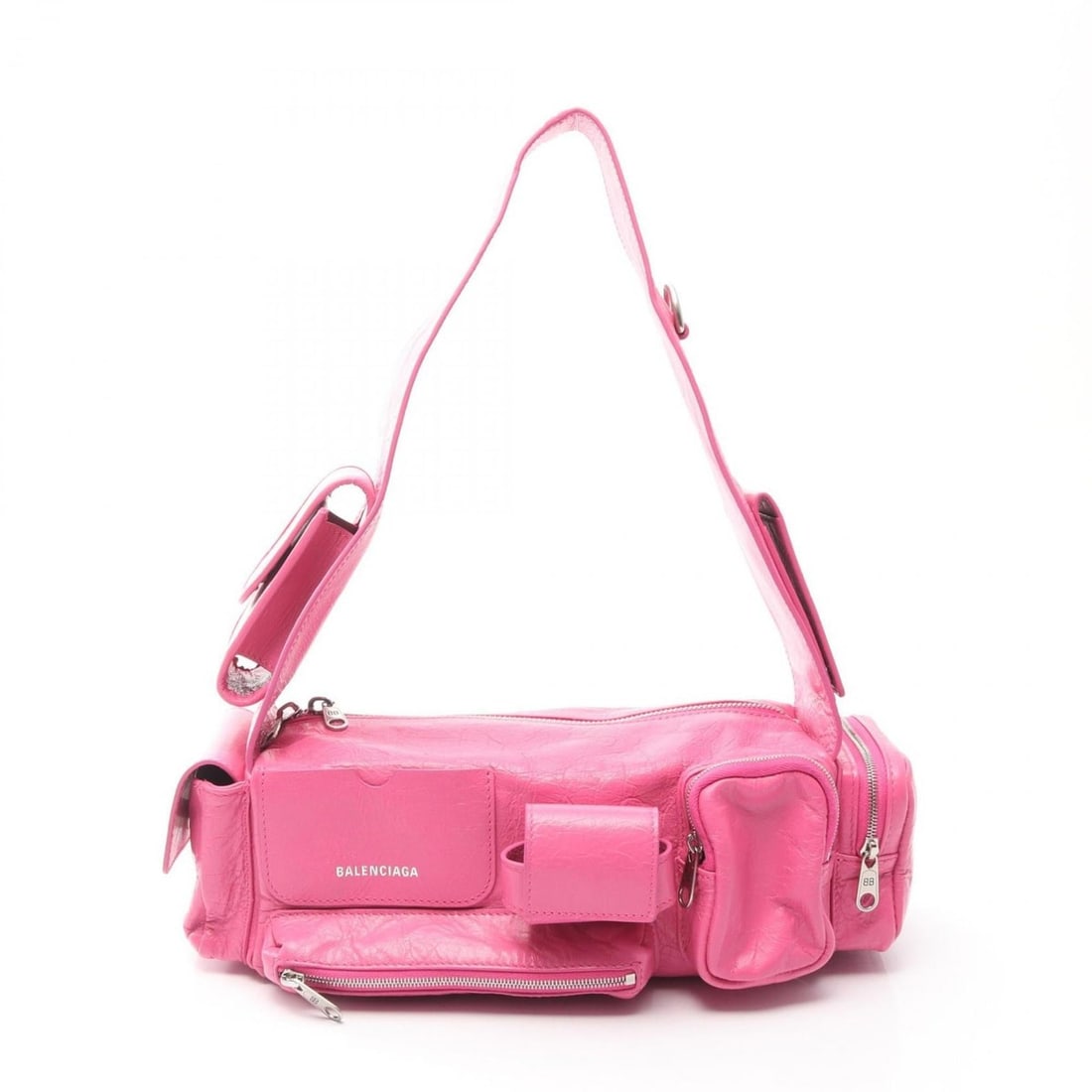 Balenciaga Super Busy Shoulder Bag/Handbag, Leather, Women's, Pink: --- Catalog ---Category: SizeSize (HxWxD): 9cm x 31cm x 10.5cm / 3.54'' x 12.2'' x 4.13''Category: DesignType: Handbag, Shoulder bagColor: PinkGender: WomenMaterial: Leather Category: GeneralBrand: Ba
