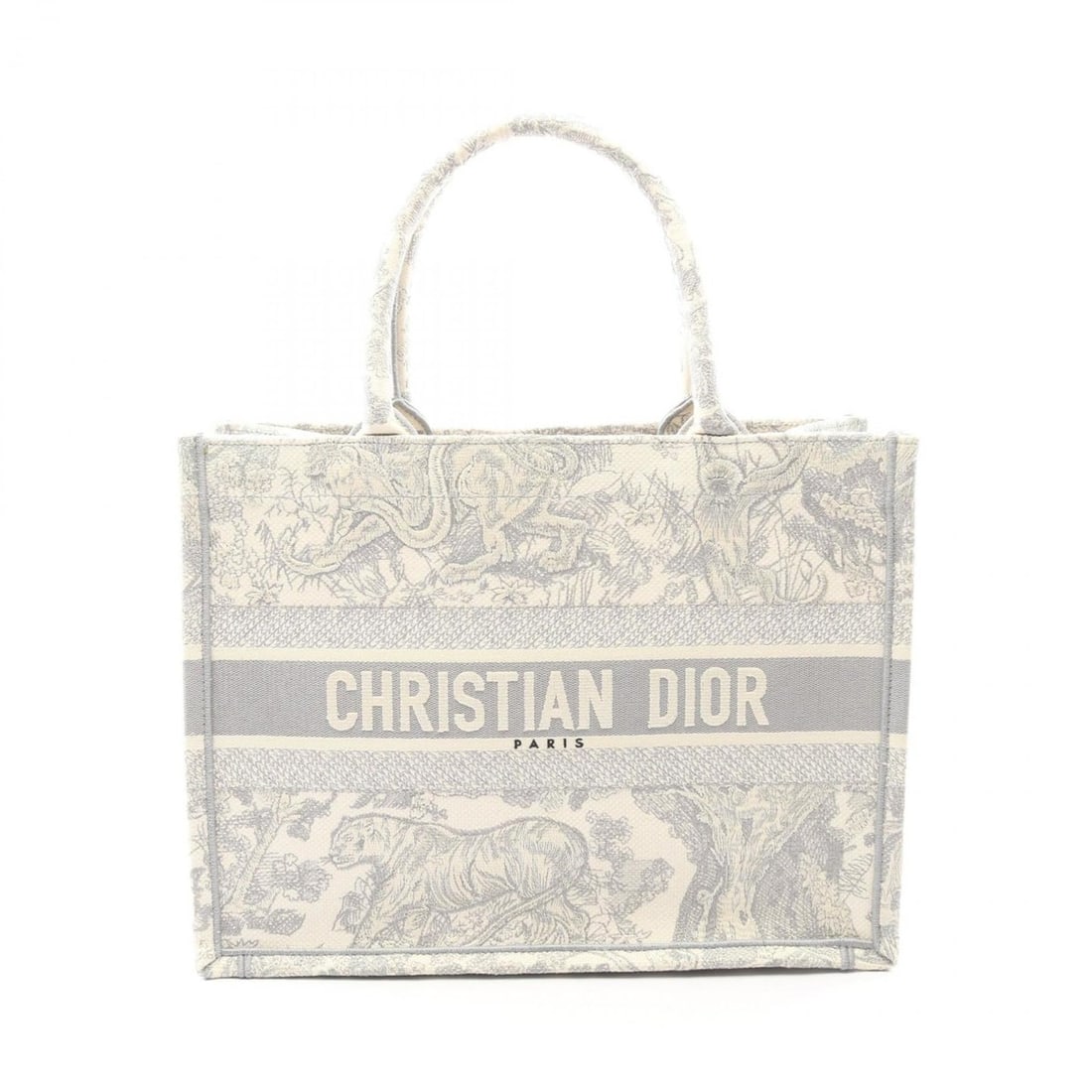 Christian Dior Dior BOOK TOTE Medium Tote Bag Handbag Canvas Women's White/Gray: --- Catalog ---Category: SizeSize (HxWxD): 27cm x 36cm x 14cm / 10.62'' x 14.17'' x 5.51''Category: DesignType: Handbag, Tote bagColor: Gray, WhiteGender: WomenMaterial: Canvas Category: GeneralBrand: