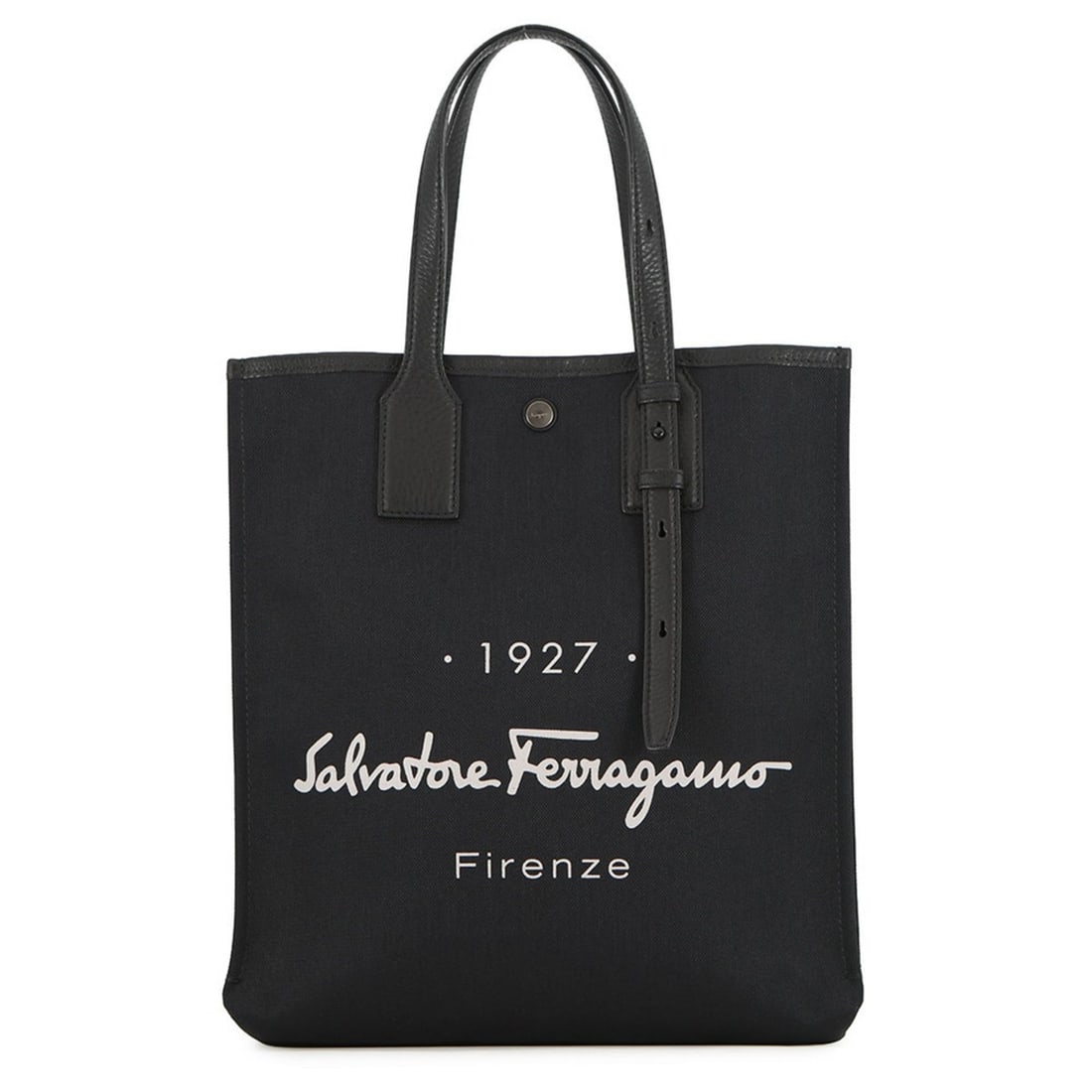 Salvatore Ferragamo Tote Bag, Canvas and Leather, 240797, Black, Handbag, Women's,: --- Catalog ---Category: SizeSize (HxWxD): 35cm x 34cm x 9.5cm / 13.77'' x 13.38'' x 3.74''Category: DesignType: Handbag, Tote bagColor: BlackGender: WomenMaterial: Canvas Category: GeneralMPN: 240797