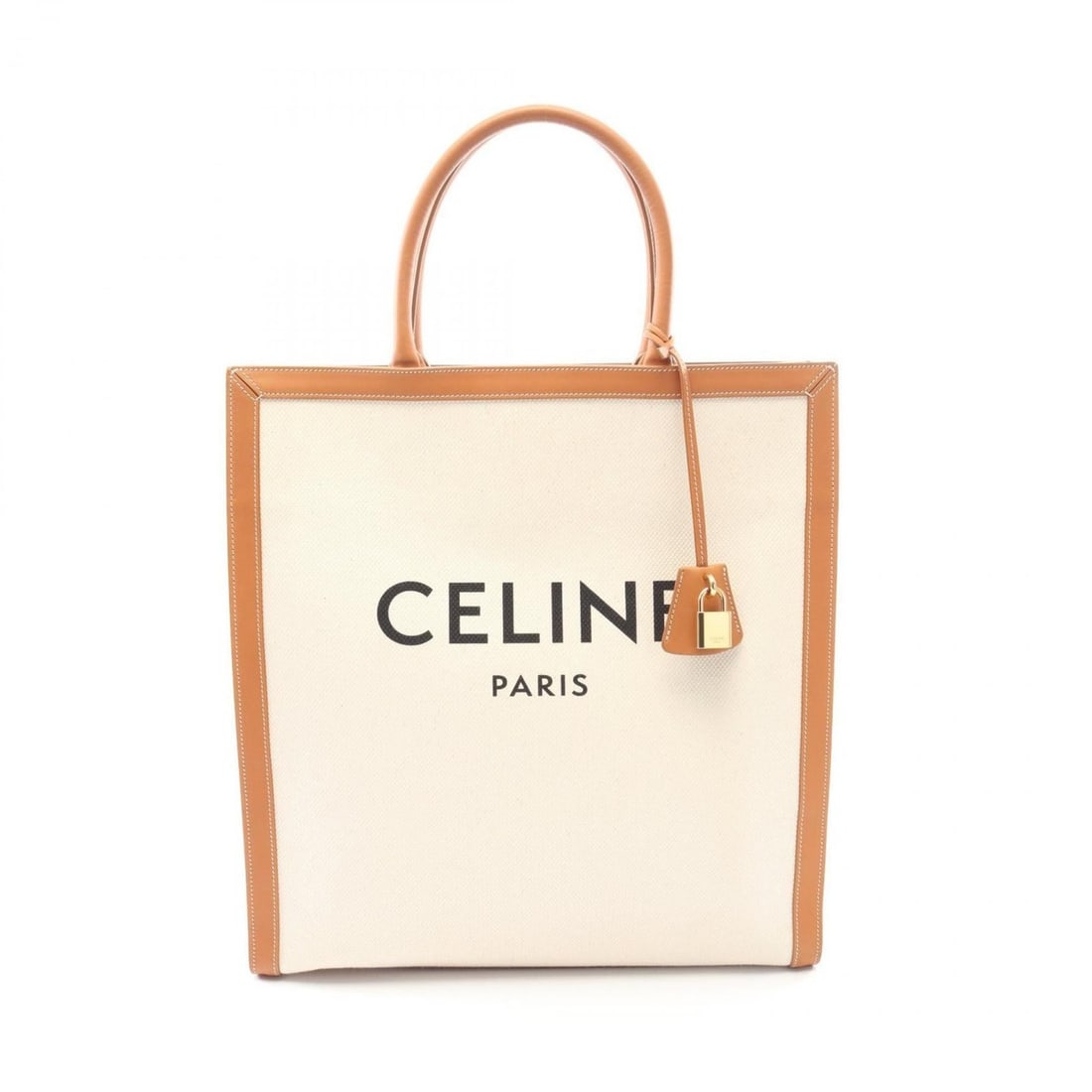Celine Vertical Cabas Tote Bag Handbag, Canvas and Leather, Women's, Ivory/Brown, 190402BNZ.02NT: --- Catalog ---Category: SizeSize (HxWxD): 38cm x 37cm x 8cm / 14.96'' x 14.56'' x 3.14''Category: DesignType: Handbag, Tote bagColor: Brown, IvoryGender: WomenMaterial: Canvas , Leather Category: Gen
