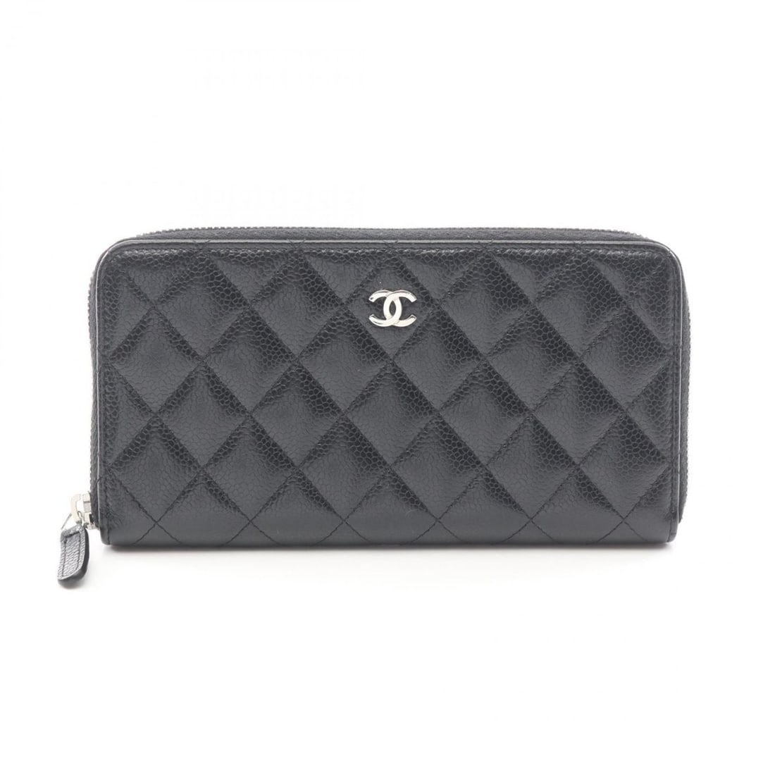 Chanel Matelassé Round Long Wallet, Leather, Calfskin (Cowhide), Women's, Black, A50097: --- Catalog ---Category: SizeSize (HxWxD): 10.5cm x 19cm x 2cm / 4.13'' x 7.48'' x 0.78''Category: DesignType: Long wallet (bi-fold)Color: BlackGender: WomenMaterial: Leather Leather/Fur Type: Calfski