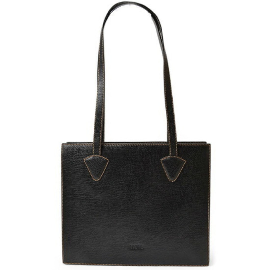 Loewe tote bag, A4 size, black leather.: --- Catalog ---Category: SizeSize (HxWxD): 29.5cm x 35.5cm x 8cm / 11.61'' x 13.97'' x 3.14''Category: DesignType: Tote bagColor: BlackGender: Women,MenMaterial: Leather Category: GeneralBrand: LoeweC