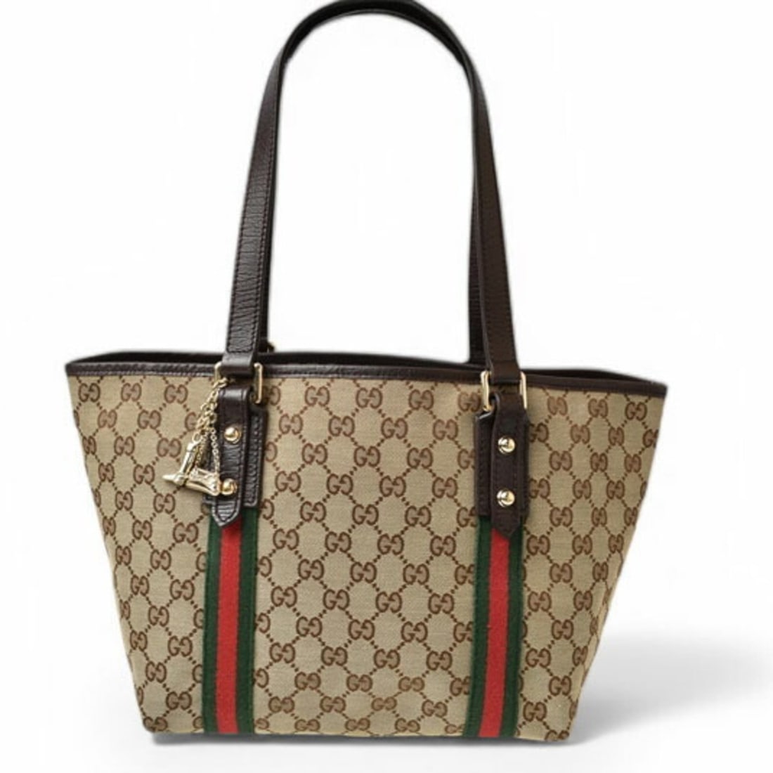 Gucci Tote Bag, GUCCI Shoulder GG Brown/Beige, Sherry Line, 137396 (1 of 13)