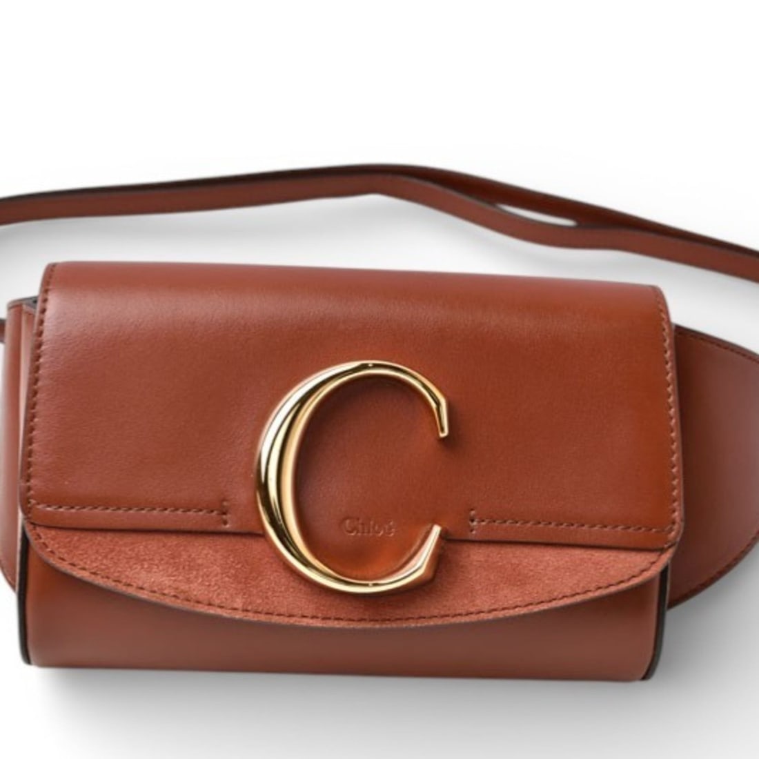 Chloé Chloe C brown leather shoulder bag/waist bag: --- Catalog ---Category: SizeSize (HxWxD): 12cm x 19cm x 4cm / 4.72'' x 7.48'' x 1.57''Category: DesignType: Fanny pack, Shoulder bag, Sling bagColor: BrownGender: WomenMaterial: Leather Category: Gen