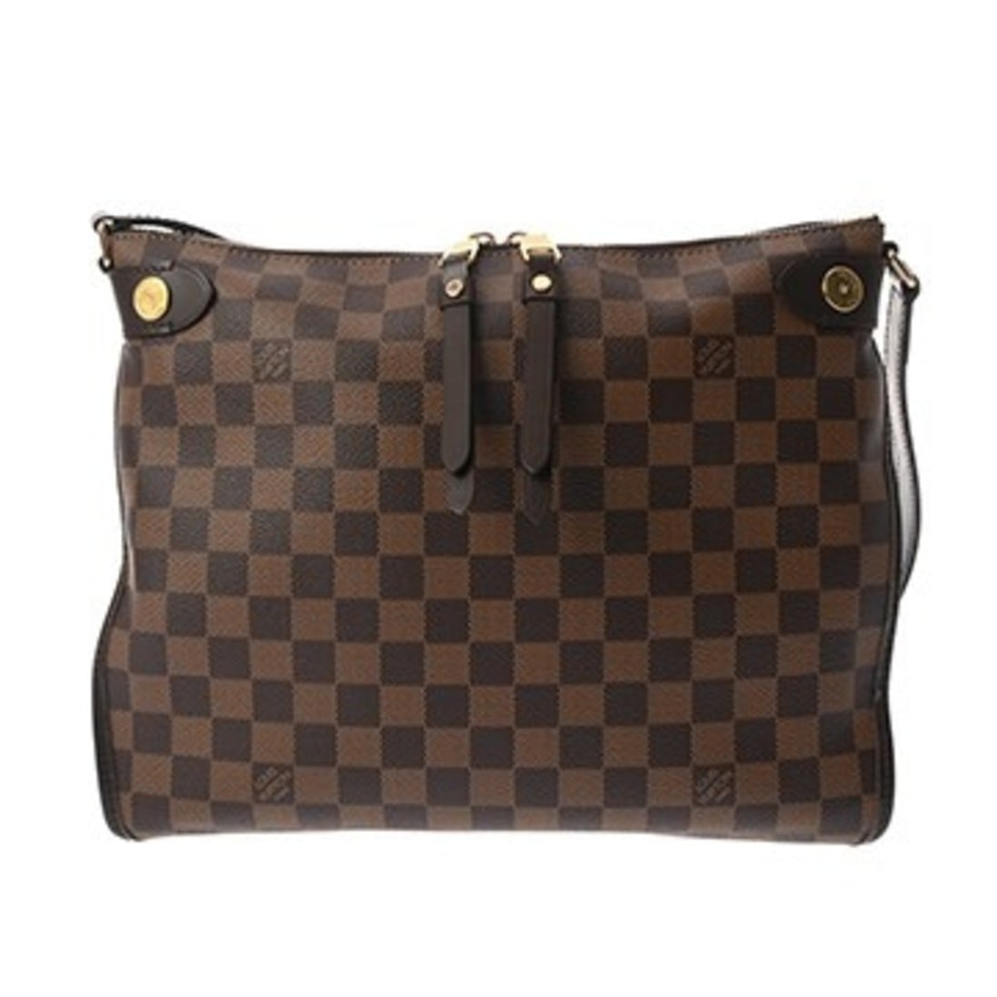 LOUIS VUITTON Louis Vuitton Damier Duomo Brown N41425 Men's and Women's Canvas Shoulder Bag A Rank: --- Catalog ---Category: SizeSize (HxWxD): 24cm x 30.5cm x 14cm / 9.44'' x 12'' x 5.51''Category: DesignType: Shoulder bagColor: BrownGender: Men,WomenMaterial: Damier Canvas Hardware Color: GoldCateg