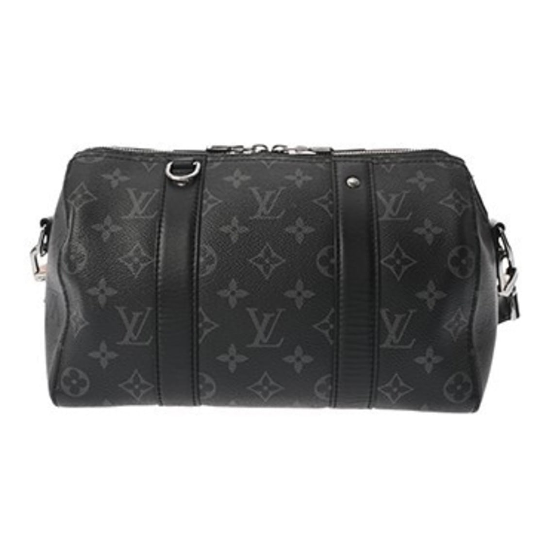 LOUIS VUITTON Louis Vuitton Monogram Eclipse City Keepall Black Gray M45936 Men's Canvas Shoulder: --- Catalog ---Category: SizeSize (HxWxD): 16cm x 27cm x 12.5cm / 6.29'' x 10.62'' x 4.92''Category: DesignType: Shoulder bagColor: Black, GrayGender: MenMaterial: Monogram Eclipse Hardware Color: Sil