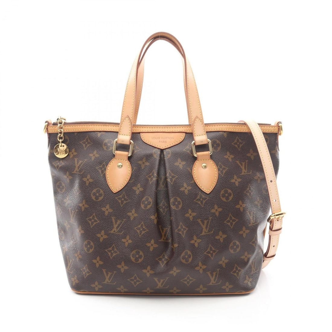 Louis Vuitton Palermo PM Handbag, Coated Canvas and Leather, Monogram Pattern, Women's, Brown,: --- Catalog ---Category: SizeSize (HxWxD): 27cm x 30cm x 16cm / 10.62'' x 11.81'' x 6.29''Category: DesignType: HandbagColor: BrownGender: WomenMaterial: Coated canvas , Leather Category: GeneralMPN: