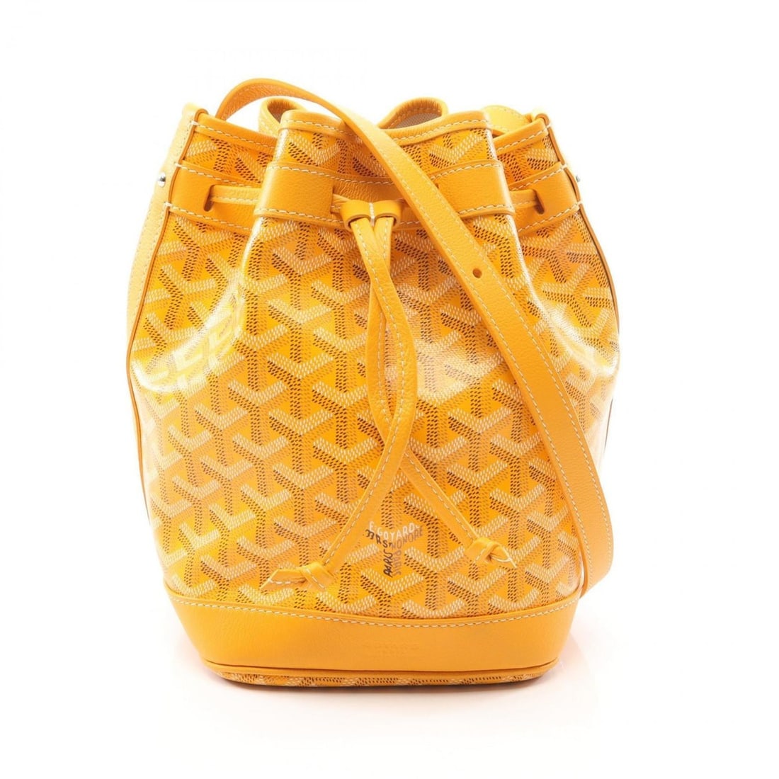 Goyard Petit Flo Shoulder Bag/Handbag, Coated Canvas and Leather, Women's, Yellow/Multicolor,: --- Catalog ---Category: SizeSize (HxWxD): 23cm x 14cm x 17cm / 9.05'' x 5.51'' x 6.69''Category: DesignType: Handbag, Shoulder bagColor: Multi-color, YellowGender: WomenMaterial: Coated canvas , Leat