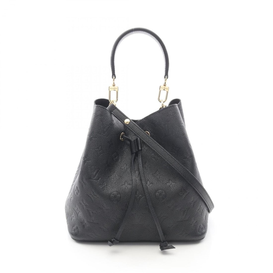 Louis Vuitton NeoNoe Handbag, Leather, Monogram Empreinte, Women's, Black, M45256: --- Catalog ---Category: SizeSize (HxWxD): 25.5cm x 25.5cm x 17cm / 10.03'' x 10.03'' x 6.69''Category: DesignType: HandbagColor: Black, MonogramGender: WomenMaterial: Leather , Monogram Empreinte Cat