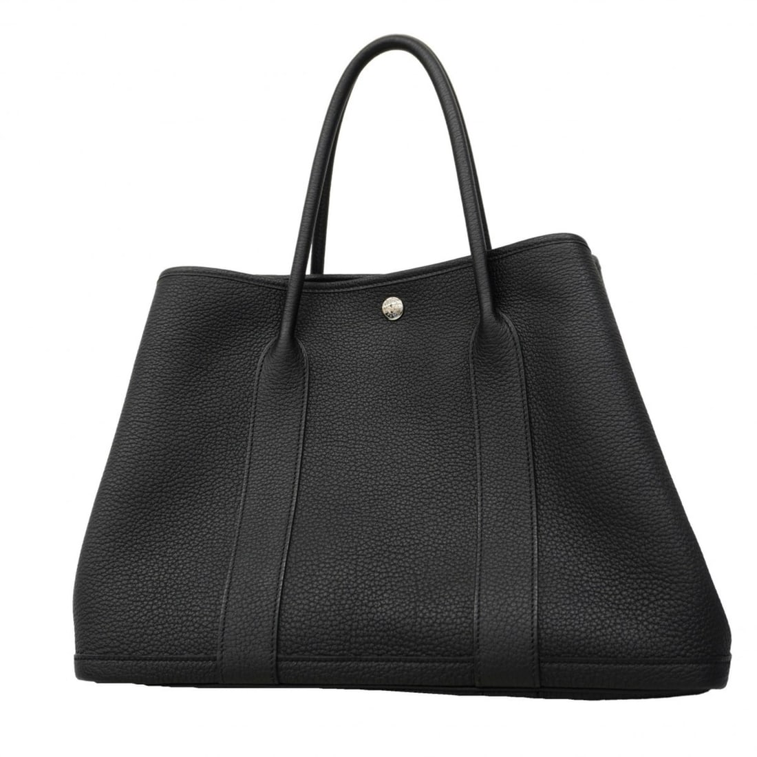 Hermes Garden PM Country Tote Bag, Black, D Stamp, Women's: --- Catalog ---Category: SizeSize (HxWxD): 26cm x 36cm x 17.5cm / 10.23'' x 14.17'' x 6.88''Category: DesignType: Tote bagColor: BlackGender: WomenMaterial: Country leather Hardware Color: SilverCateg