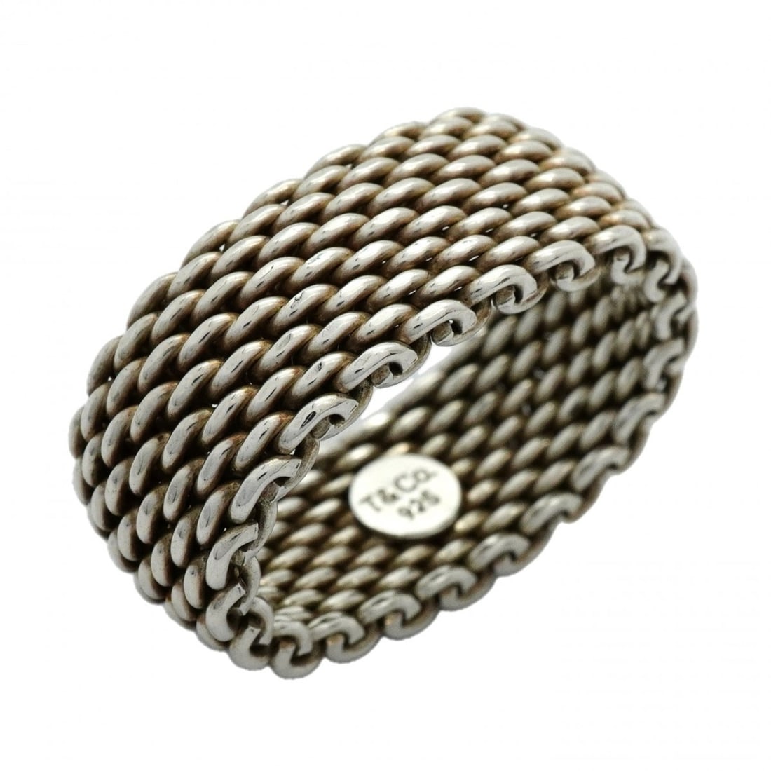 Tiffany & Co. Somerset Mesh Ring, Sterling Silver 925, Size 15.5 (Women's), P2379736: --- Catalog ---Category: SizeJP Size: 15.5US Size: 7.5Category: DesignType: Band ringGender: WomenMaterial: Silver 925Category: GeneralBrand: Tiffany--- Item List ---Section: ConditionRanking: Rank AB