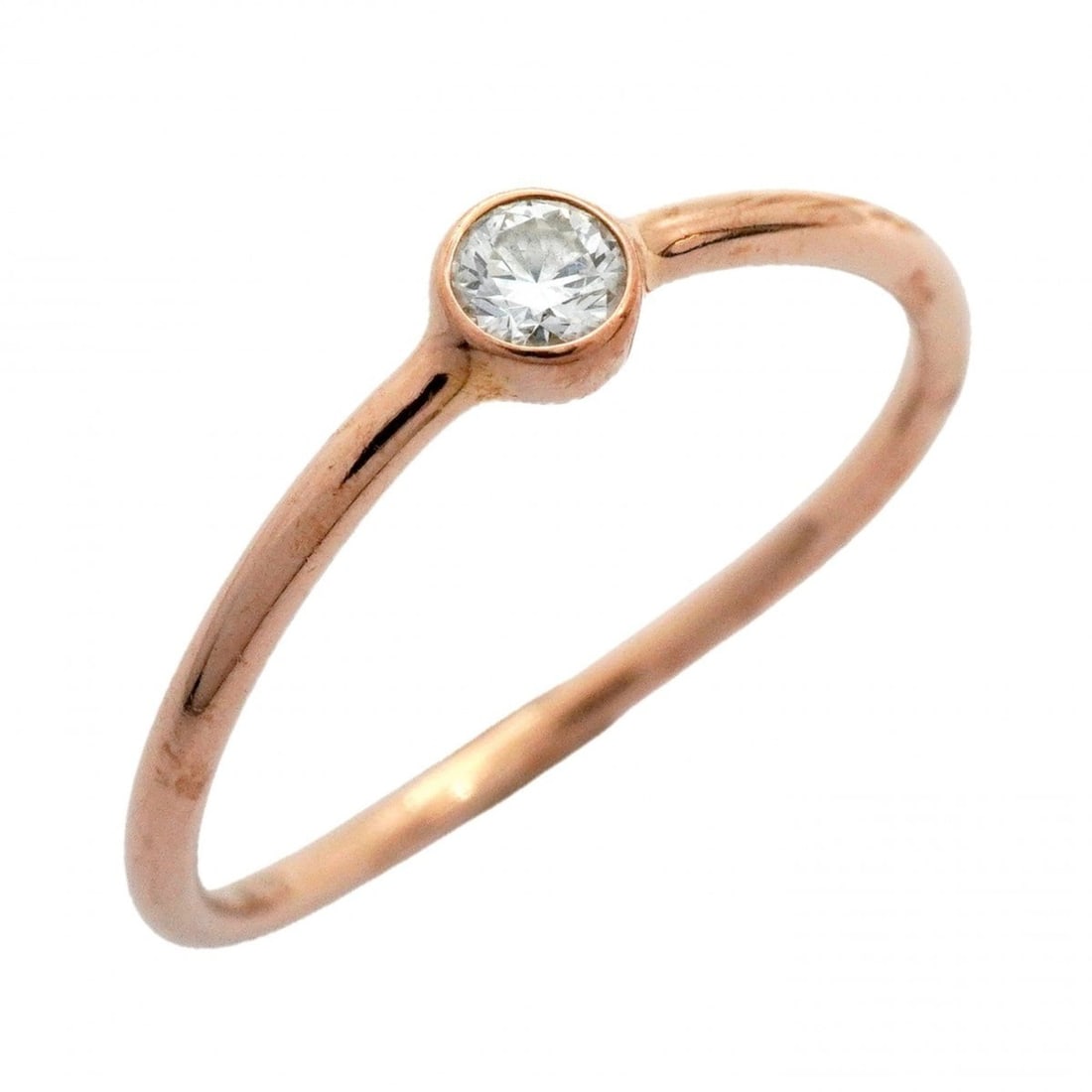 Tiffany & Co. Wave Single Row Ring, 1PD (1 diamond), 18K Pink Gold, Size 6.5, Women's, P2310204: --- Catalog ---Category: SizeJP Size: 6.5US Size: 3.5Category: DesignType: Band ringStone: DiamondGender: WomenMaterial: Pink gold (18K)Category: GeneralBrand: Tiffany--- Item List ---Section: Conditi