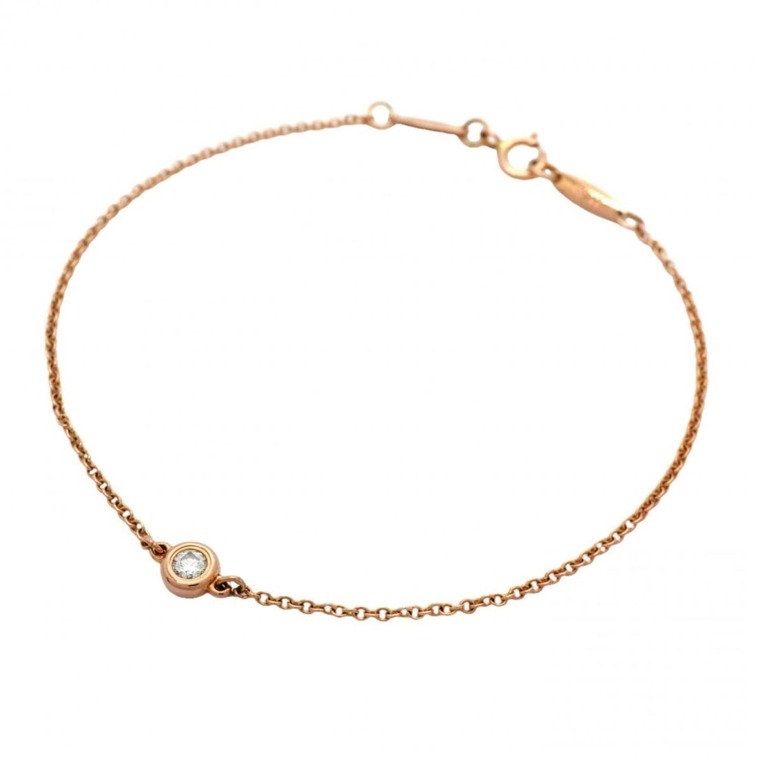 Tiffany & Co. By the Yard Bracelet, 1PD (One Diamond), 18K Pink Gold, Ladies' P2310203: --- Catalog ---Category: SizeLength: 18cm / 7.08''Category: DesignType: Charm braceletStone: DiamondGender: WomenMaterial: Pink gold (18K)Category: GeneralBrand: Tiffany--- Item List ---Section: Condi