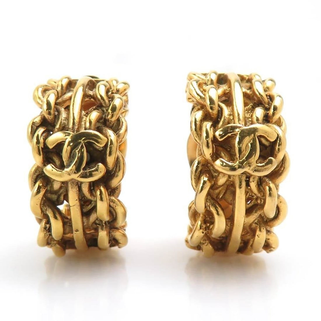 CHANEL Coco Mark Metal Gold Earrings for Women, Free Shipping e61430i (1 of 13)