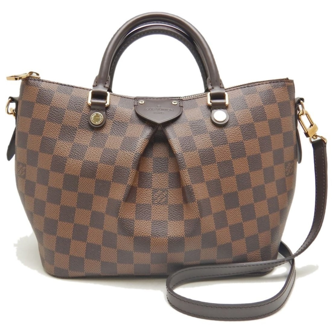 LOUIS VUITTON Damier Siena PM N41545 Handbag Brown Women's 253624: --- Catalog ---Category: SizeSize (HxWxD): 21cm x 30cm x 12cm / 8.26'' x 11.81'' x 4.72''Category: DesignType: HandbagColor: BrownGender: WomenMaterial: PVC Category: GeneralBrand: Louis VuittonCountr