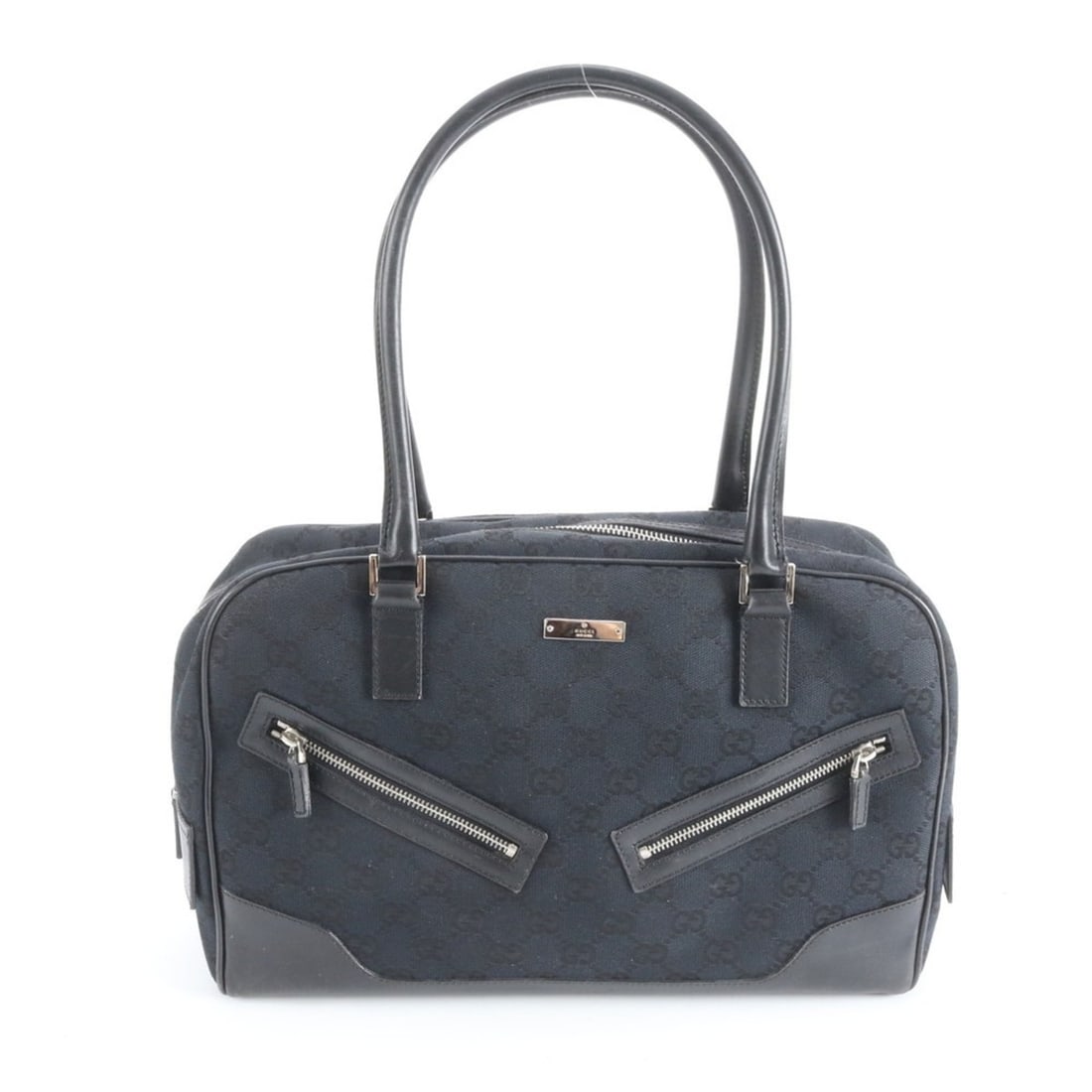 Gucci GG Canvas Mini Boston 002-1115 Leather Tote Bag Shoulder Handbag for Women: --- Catalog ---Category: SizeSize (HxWxD): 19cm x 32cm x 12cm / 7.48'' x 12.59'' x 4.72''Category: DesignType: Handbag, Tote bagColor: BlackGender: WomenMaterial: Canvas , Leather Category: GeneralMPN