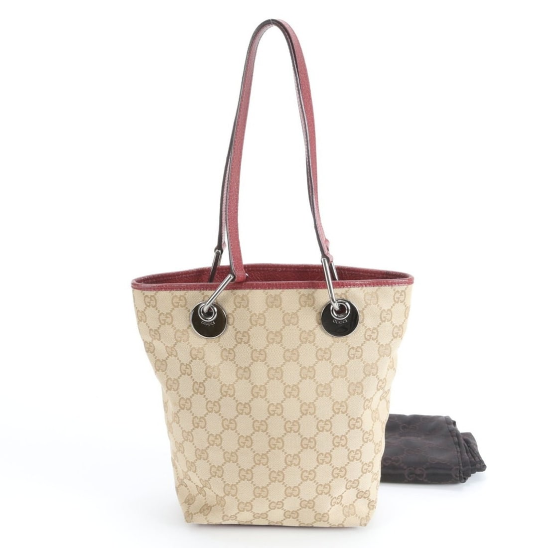 Gucci GG Canvas 120840 Leather Tote Bag Shoulder Handbag Brand Women's: --- Catalog ---Category: SizeSize (HxWxD): 24cm x 18cm x 10cm / 9.44'' x 7.08'' x 3.93''Category: DesignType: Handbag, Tote bagColor: BrownGender: WomenMaterial: Canvas , Leather Category: GeneralMPN: