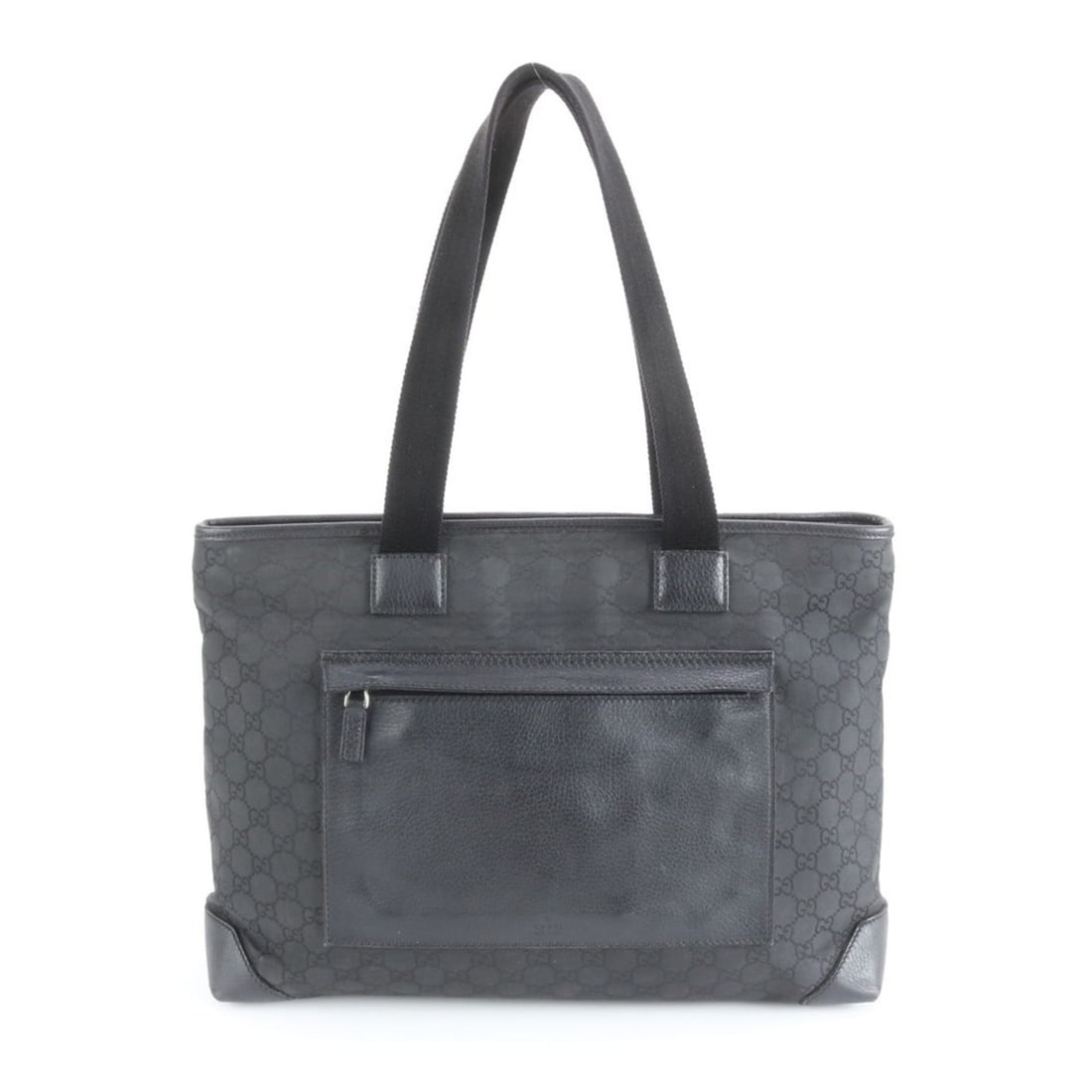 Gucci GG Nylon 180449 Leather Tote Bag Shoulder Handbag Black Women's: --- Catalog ---Category: SizeSize (HxWxD): 26cm x 37cm x 12cm / 10.23'' x 14.56'' x 4.72''Category: DesignType: Handbag, Tote bagColor: BlackGender: WomenMaterial: Nylon , Leather Category: GeneralMPN