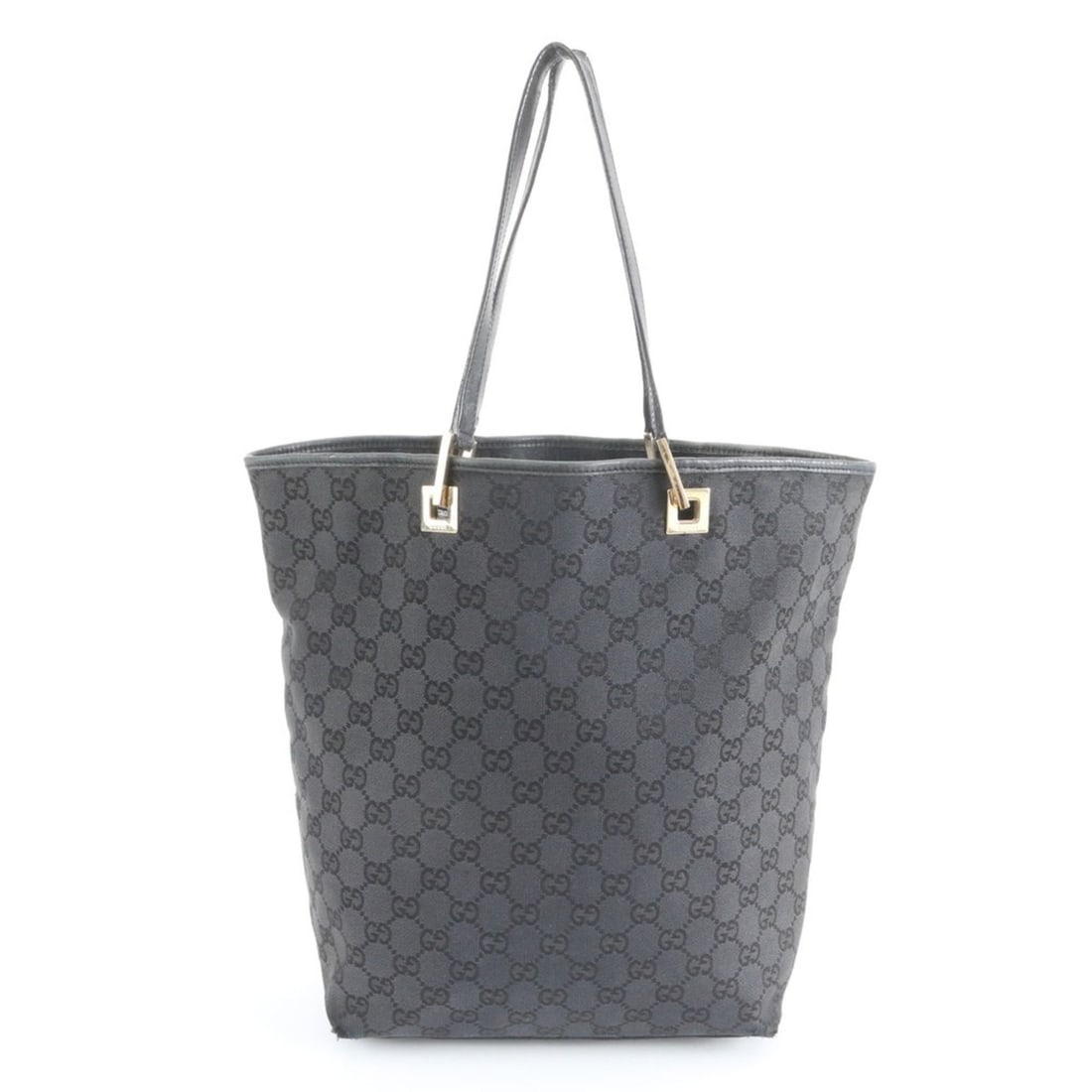 Gucci GG Canvas 002 1098 Leather Tote Bag Shoulder Black Women's (1 of 12)