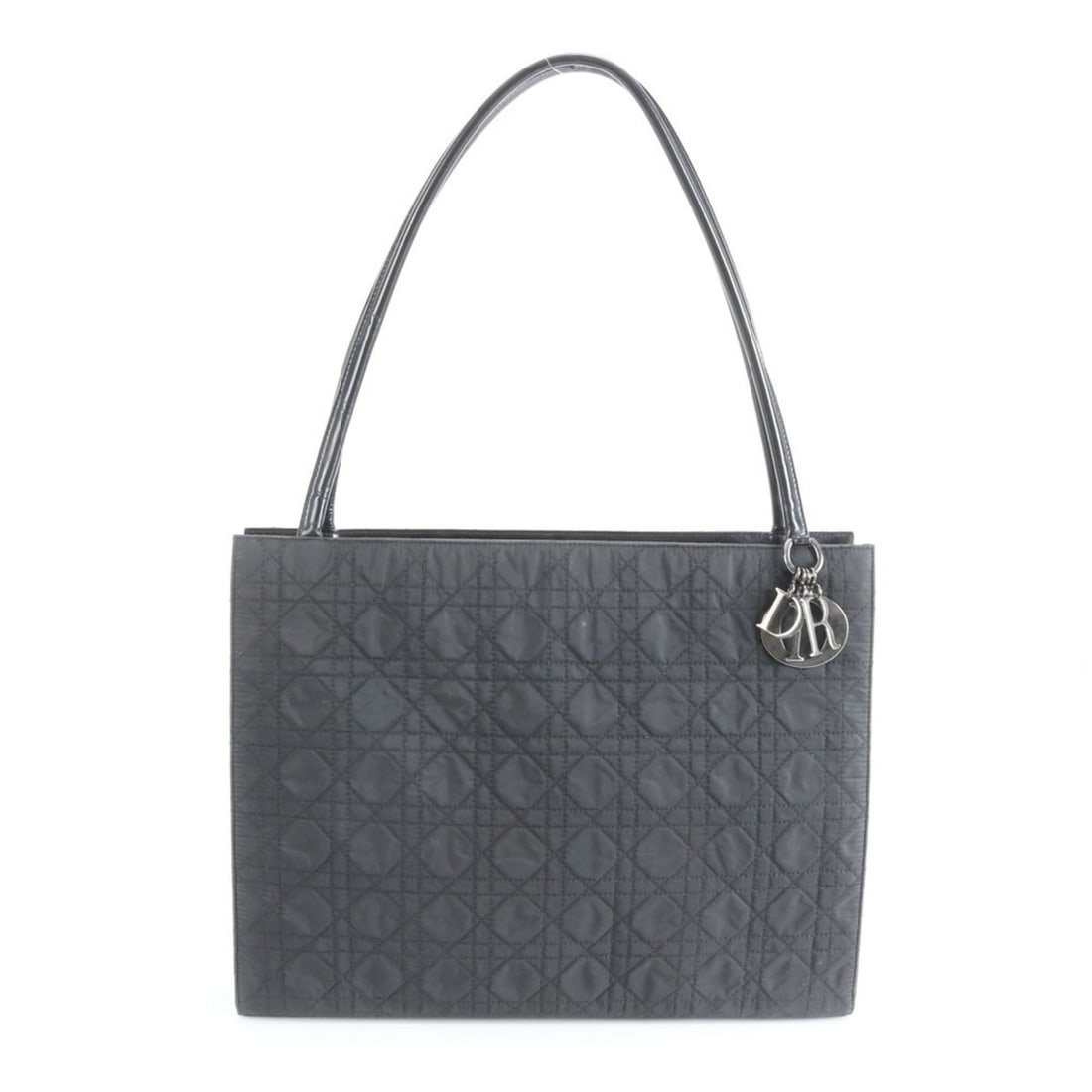 Christian Dior Cannage Lady Leather Nylon Tote Bag for Women: --- Catalog ---Category: SizeSize (HxWxD): 30cm x 38cm x 8cm / 11.81'' x 14.96'' x 3.14''Handle Length: 63cm / 24.8''Category: DesignType: Tote bagColor: BlackGender: WomenMaterial: Nylon , Leather Ca