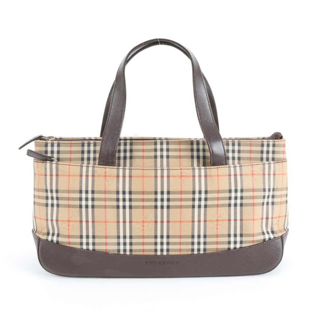 Burberry Nova Check Shadow Horse Leather Handbag Shoulder Bag Brown Women's: --- Catalog ---Category: SizeSize (HxWxD): 19cm x 33cm x 10cm / 7.48'' x 12.99'' x 3.93''Handle Length: 39cm / 15.35''Category: DesignType: HandbagColor: BrownGender: WomenMaterial: Leather , Canvas C